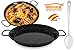 Menax - Paellera Kit Valenciana en Acero Esmaltado Vitrificado * Gas Horno Barbacoa Paelleros * + Cucharon Servir Inox 18/10 (5 Personas - 32 cm)