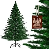 CASARIA® Sapin de Noël Artificiel 140 cm Vert Pied métal 470 Branches PE Imitation Parfaite décoration de noël fêtes Arbre de noël réutilisable
