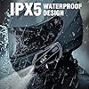 Motorcycle Helmet Bluetooth Headset, C6 Helmet Speakers with 2 Type Mics, Intercom/Hands-Free Call/Music/Waterproof/Noise Cancellation/Wake Up Siri, Suitable for Motorcycles, Skiing, and Cycling