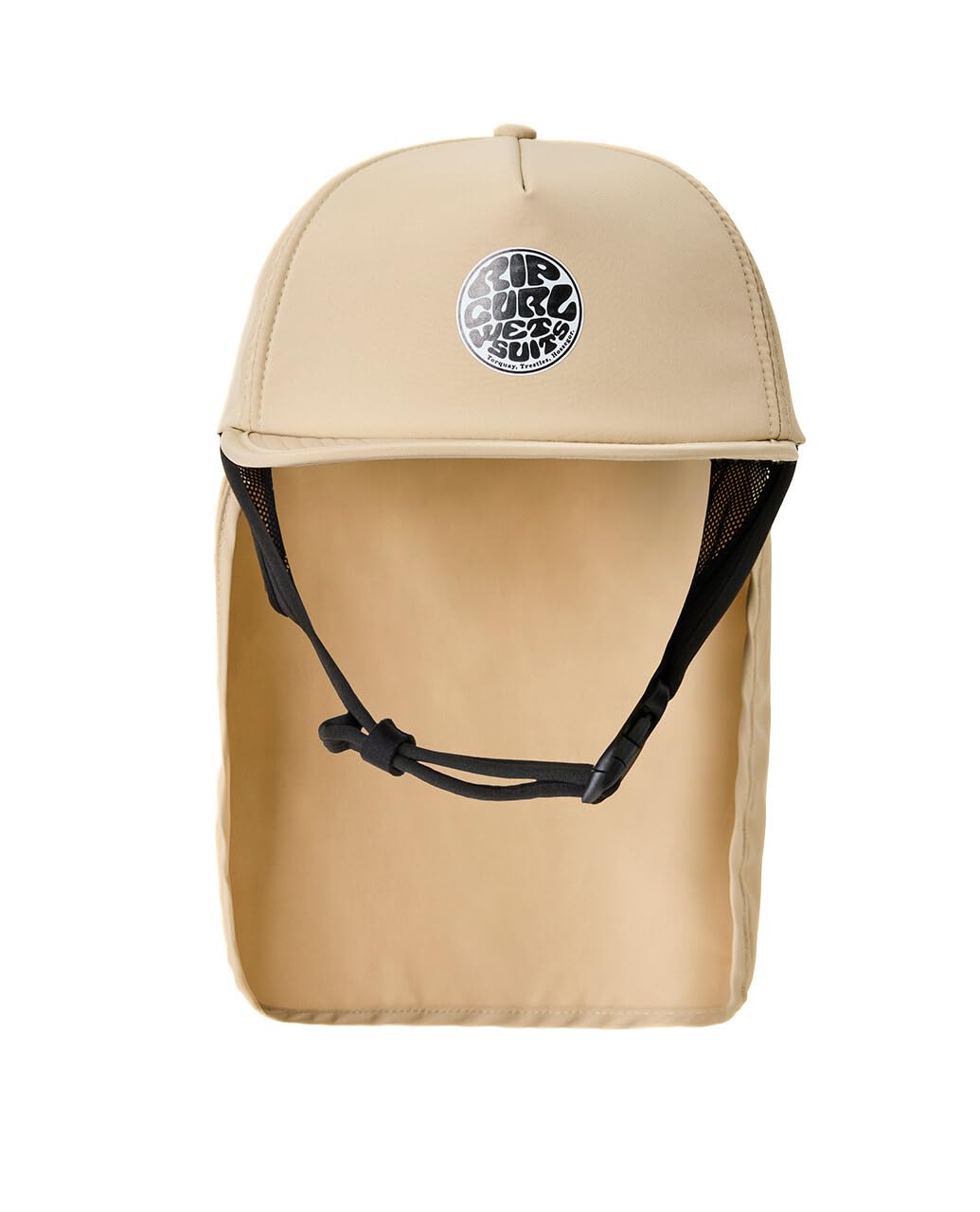 RIP CURL Men's UPF 50+ Quick Dry High Profile Surf Hat with Removable Neck Flap, Light Khaki, M
