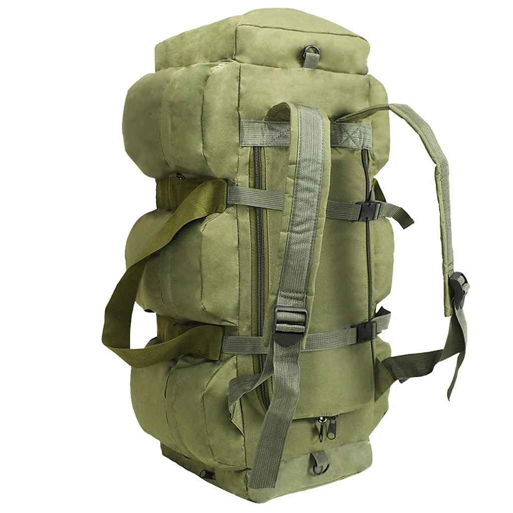 Mangloder 3-in-1 Olivgrüner Seesack aus beschichtetem Oxford-Gewebe 45 Liter Reise- und Outdoor-Tasche mit verstellbarem Schultergurt, Rucksack und Weekender für Camping, Wandern, Sport und Freizeit