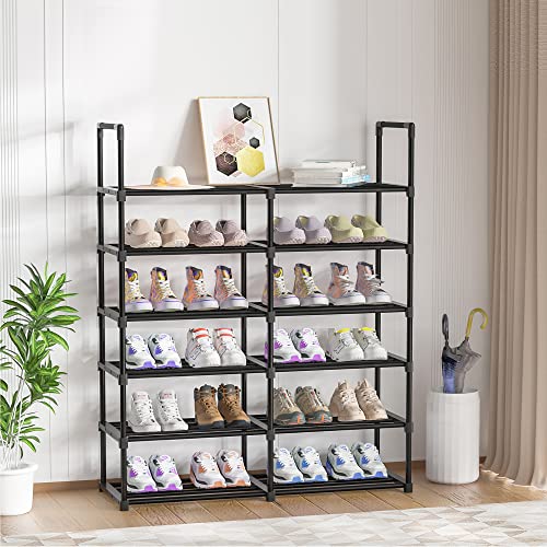Oyrel Shoe Rack Large Shoe Organizer 24-30 Pairs Shoe Storage Shoe Shelf Zapateras Organizer For Shoes Free Standing Shoe Racks For Bedroom Entryway Tall Black Shoe Stand Tower #TOP3