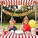 GCQQ Come One Come All Banner – 2 Packs Gold Red Glitter Carnival Circus Theme 1st Birthday Baby Shower Party Garland 9.8FT Clown First Birthday Under the Tent Big Top Decoration with Animal Parade