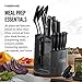 Farberware 30-Piece Spin-and-Store Knife and Kitchen Tool Set with Rotating Storage Caddy, High Carbon-Stainless Steel Kitchen Knives, Razor-Sharp Knife Set, Black