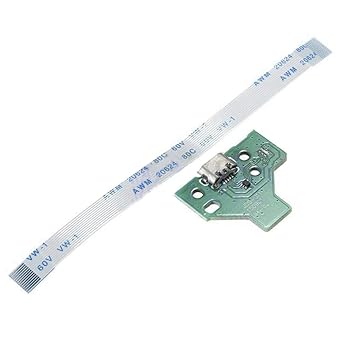 Micro USB Charging Socket Port Circuit Board 12 Pin Power Flex Ribbon Cable for JDS-011 Sony Playstation PS4 Controller DualShock 4