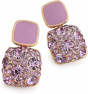 Kiraq Gold Plated Pearl Flower Earrings for Women | Elegant Floral CZ Stud with Double Pearl Design | Stylish Korean Earri... Price In India