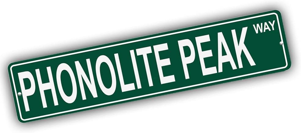Nevada Mountains Pick Your Mountain Compatible/Replacement for Phonolite Peak United States Mountain Aluminum Metal Tin Street Sign Style Home Decor For Man Cave Poker Tavern Game Room