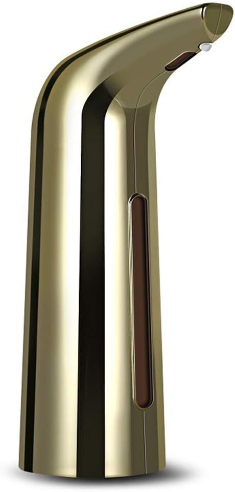 Automatic Soap Dispenser, 400mL Touchless Soap Dispenser, Dish Liquid Water Resistant Hand Free Dish Soap Kitchen BathroomElectric Soap Dispenser for Kids,Adults, Kitchen（Champagne gold）