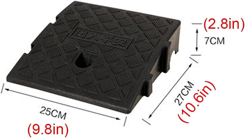 Home Lightweight Curb Ramp 25X27X13Cm Portable Plastic Threshold Ramp Kit, Buckle Design, Step Mat for Wheelchair Bike Motorcycle/1pc/25X27X7Cm(9.8X10.6X2.8Inch) (6pcs 25X27X7Cm(9.8X10.6X2.8Inch))