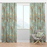 Maschinenwaschbar DesignQ Verdunklungsvorhang Golden Luxury Metallic Geometrics IV Mid-Century Modern