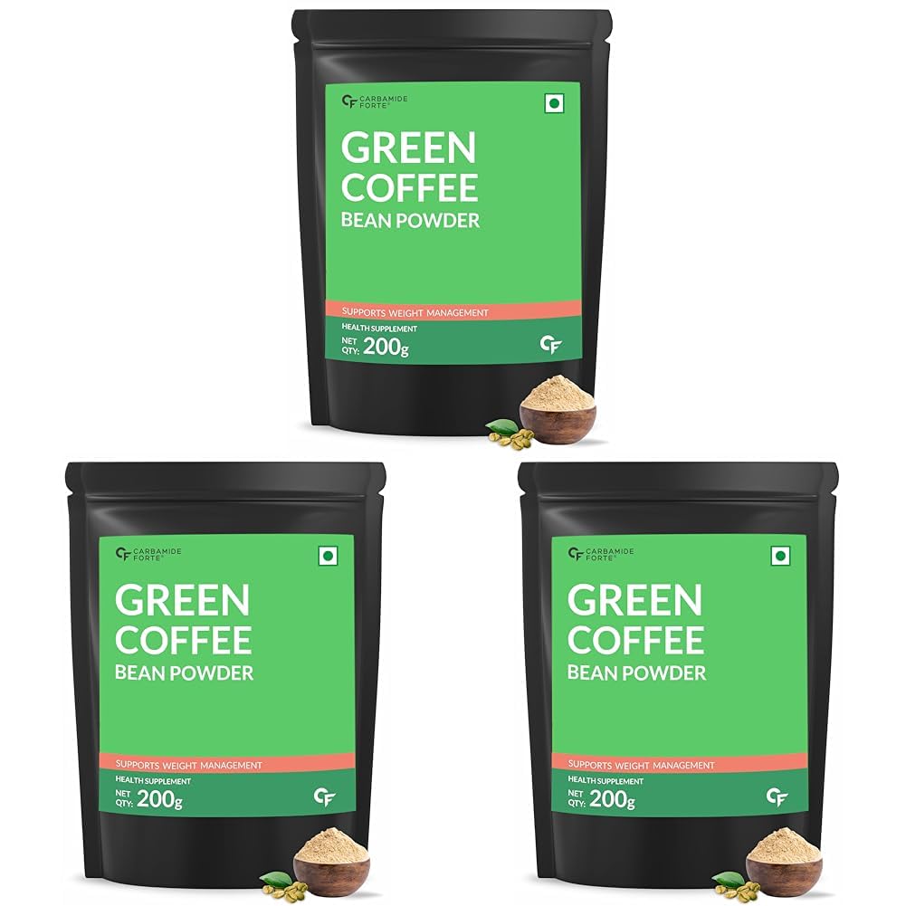 Carbamide Forte Green Coffee Beans Powder for Weight Loss with High CGA & Low Caffeine - 200g Veg Powder (Pack of 3) (B0DDTVY5F1) Amazon Price History, Amazon Price Tracker