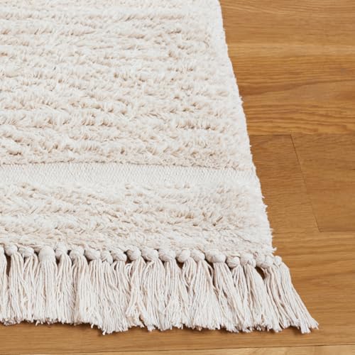 Tapete SAFAVIEH lavado fácil 5' x 8' color marfil miniatura 3