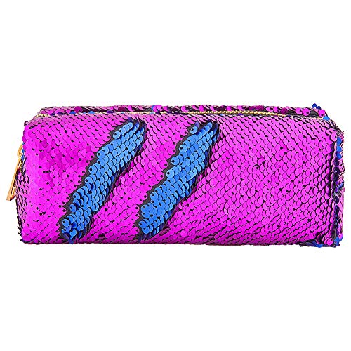 MHJY Mermaid Sequin Pencil Case Magic Sequins Cosmetic Bag Makeup Pouch Glitter Color Changing Stationary Case Reversible Sequins Makeup Organizer Handbag