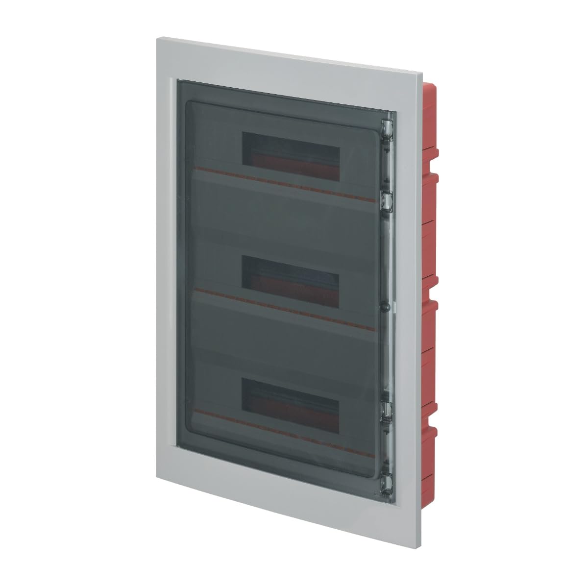 Centralino ad incasso, 54 (3x18) moduli, grigio, IP40, sportello in policarbonato fume' - Elettrocanali EC63054