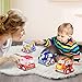 BeebeeRun Car Toys Gifts for Toddlers, Kids Pull-Back Vehicle Set - Soft Baby Toy Set with 4 Cars and Trucks