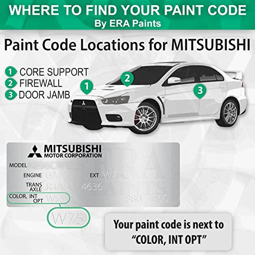 ERA Paints P06 - Ultra Red Pearl for MITSUBISHI Exact Match Automotive Touch Up Paint Jar - Pro Kit