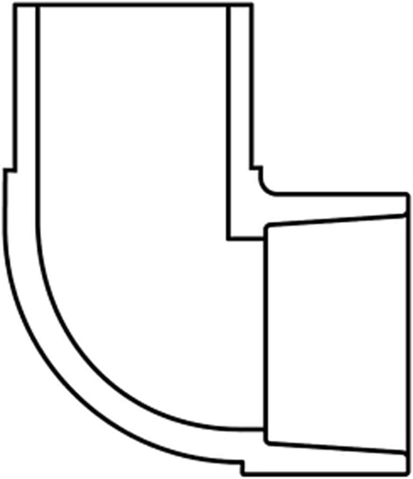 409-040 PVC Schedule 40 Fittings 90 Degree Street Elbow, Spigot and Socket, 4-Inch