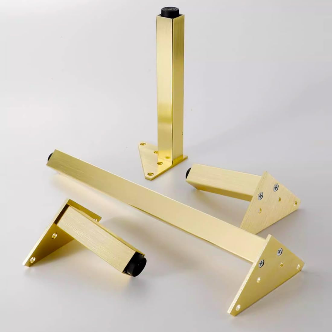 Regulowane metalowe nogi biurkowe 45 cm, stopki do sofy ze stopu aluminium, do stolików kawowych, szafek kuchennych, ławek i krzeseł, trwałe i stylowe wymienne nogi meblowe