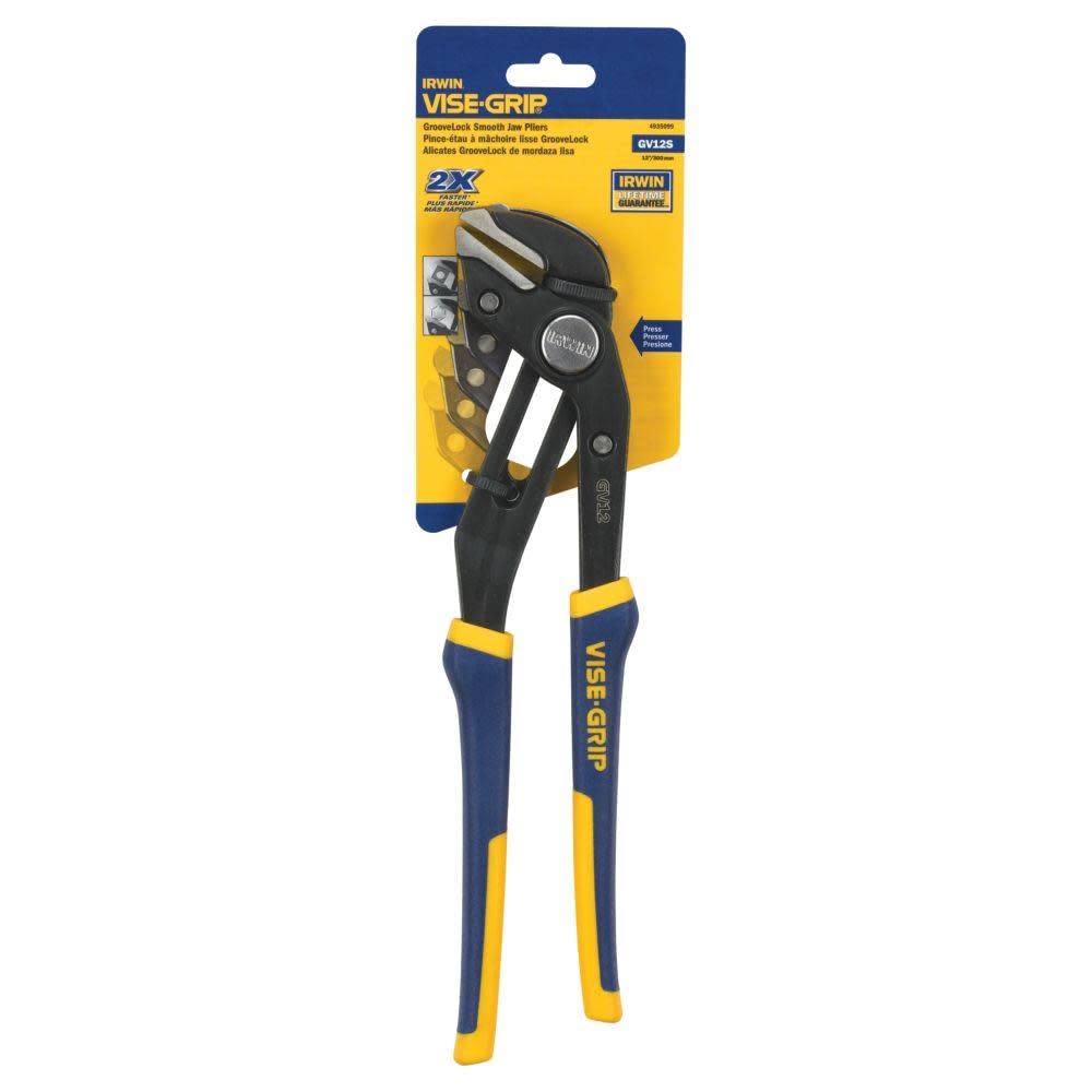 Pince GrooveLock IRWIN mâchoire lisse 30,5 cm pour serrage de tuyaux