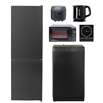 Amazon | 【新生活6点セット】 [山善] 冷蔵庫 150L & 洗濯機 6kg