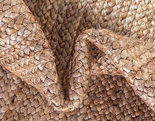 FRELISH DECOR Handwoven Jute Area Rug - 2.5x6 Feet Natural Yarn - Rustic Vintage Beige Braided Reversible Rectangular Rugs for Bedroom - Kitchen - Living Room - Farmhouse (2.5' x 6') - Image 8