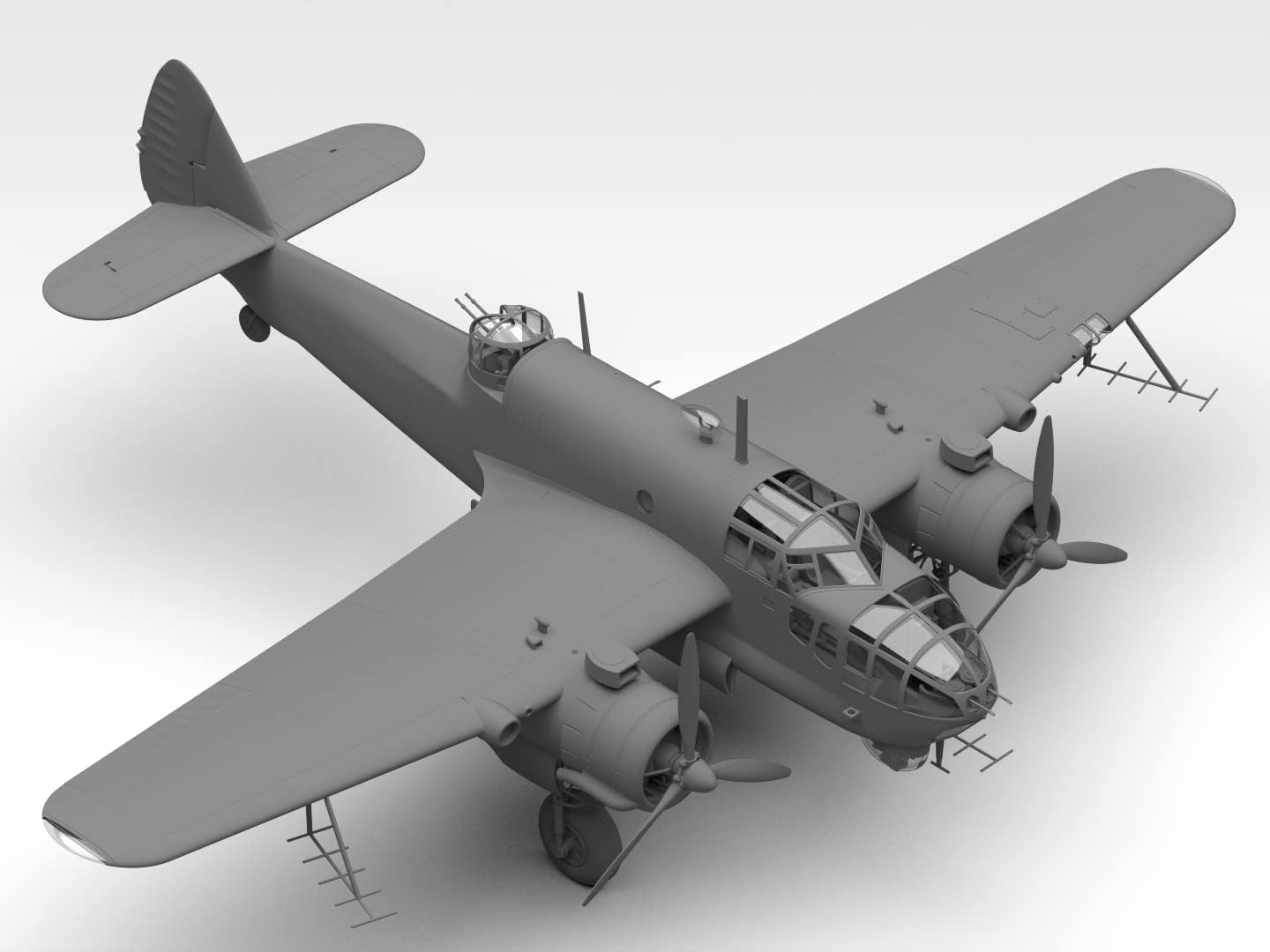 ICM 48311 - Plastic Military Plane Bristol Beaufort Mk.IA with Tropical Filter. Airplane Model - Scale 1:48