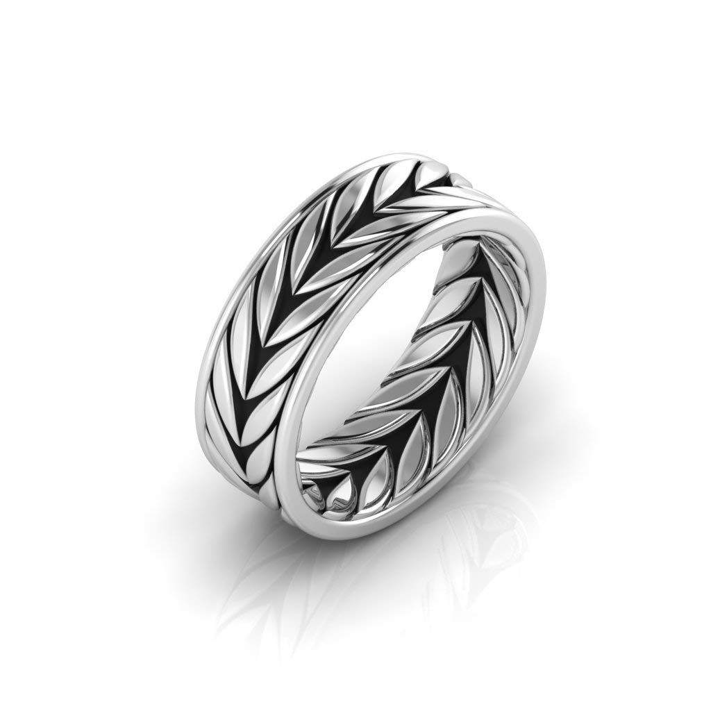 VITRA JEWELLERY Devlin Band, Signature Collection Band/Ring For Men/Boys, 925 Pure Silver Ring For Men By Vitra Jewellery
