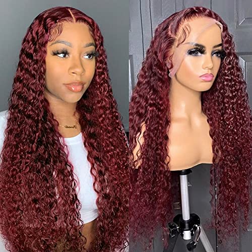 Image of Pizazz 99J HD Lace Front Wigs Human Hair Pre Plucked Pre Bleached