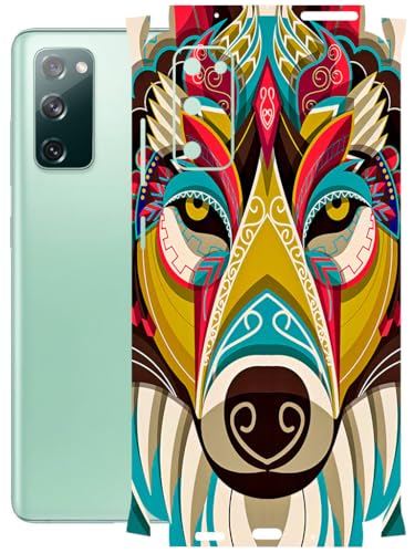 Image of AtOdds - Full Body Back Screen Guard Protector Film - Lamination Wrap Skin Sticker Compatible with Samsung Galaxy S20 FE | Scratchproof Matte Finish (Mighty Wolf)