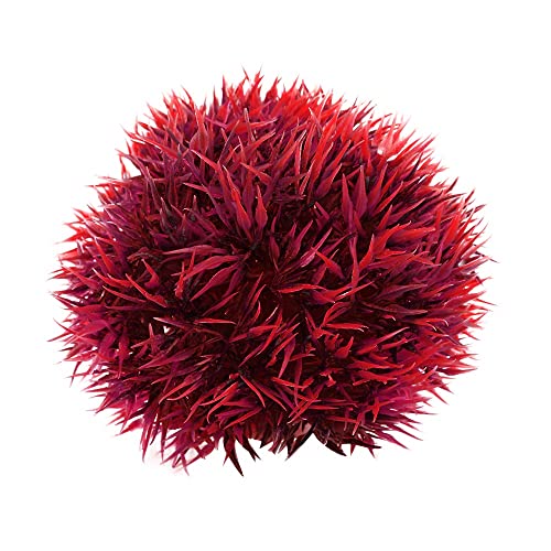 Boule d'herbe en plastique, plantes aquatiques artificielles, plantes aquatiques artificielles (rouge)
