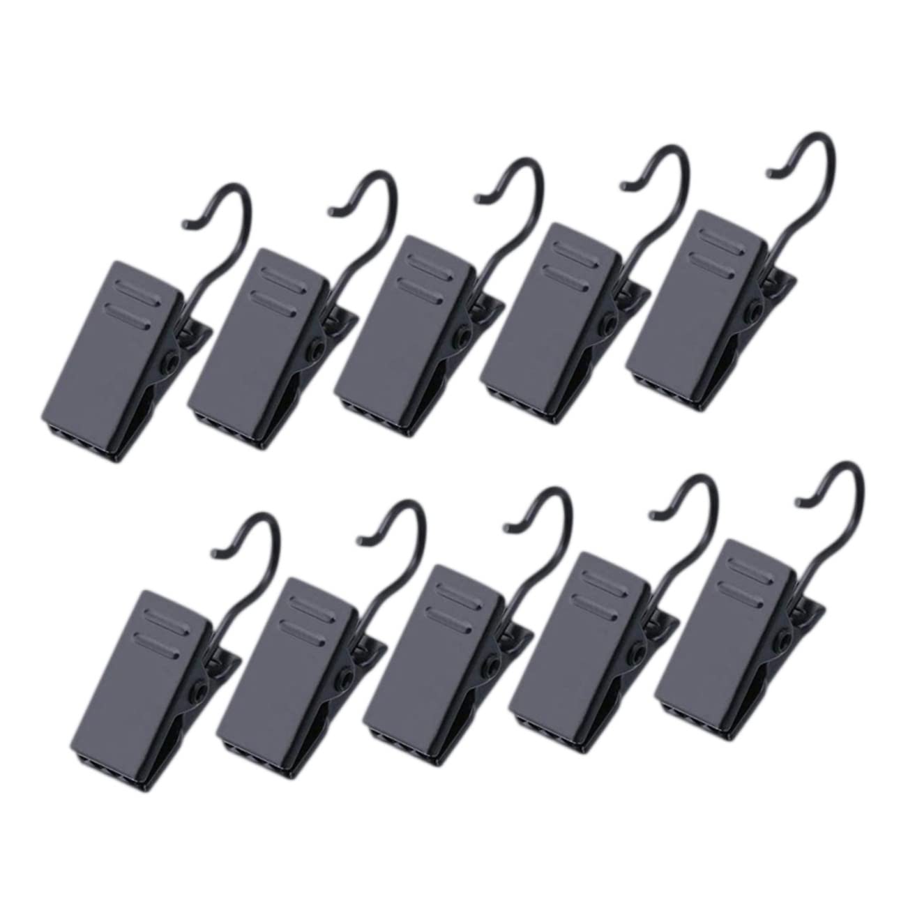 MUCKLILY 100pcs Curtain Clips Hooks Sturdy Drapery Rings for Home Bathroom Pothook Black for Easy Installation Disassembly of Curtains