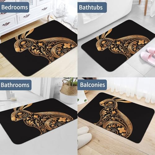 Tapis de sol antidérapant et super absorbant motif lapin intérieur - 6