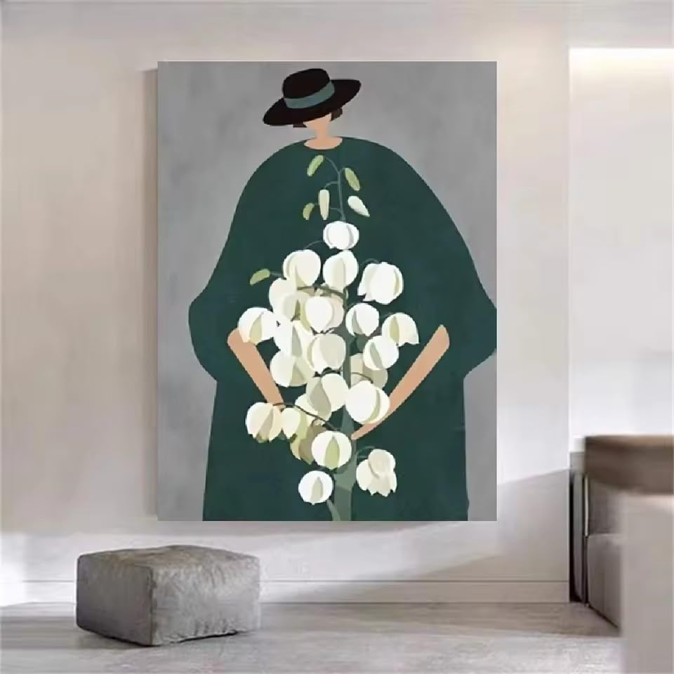 Tableau abstrait minimaliste filles mignonnes déco murale moderne salon 40x60cm