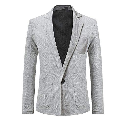 Preisvergleich Produktbild Nobrand Herren-Blazer, gemasert, mit Knöpfen Gr. Medium, grau
