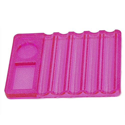 Soporte para pinceles de uñas rosa KADS con paleta acrílica miniatura 1