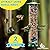 Gray Bunny 2 Pack, 12 Inches Tube Bird Feeders for Outdoors Hanging, 4 Feeding Ports, Hard Plastic Feeder Outdoor Weatherproof & Steel Hanger, Bird Feeders, Finch Feeder, Bird Feeders Outside Hanging