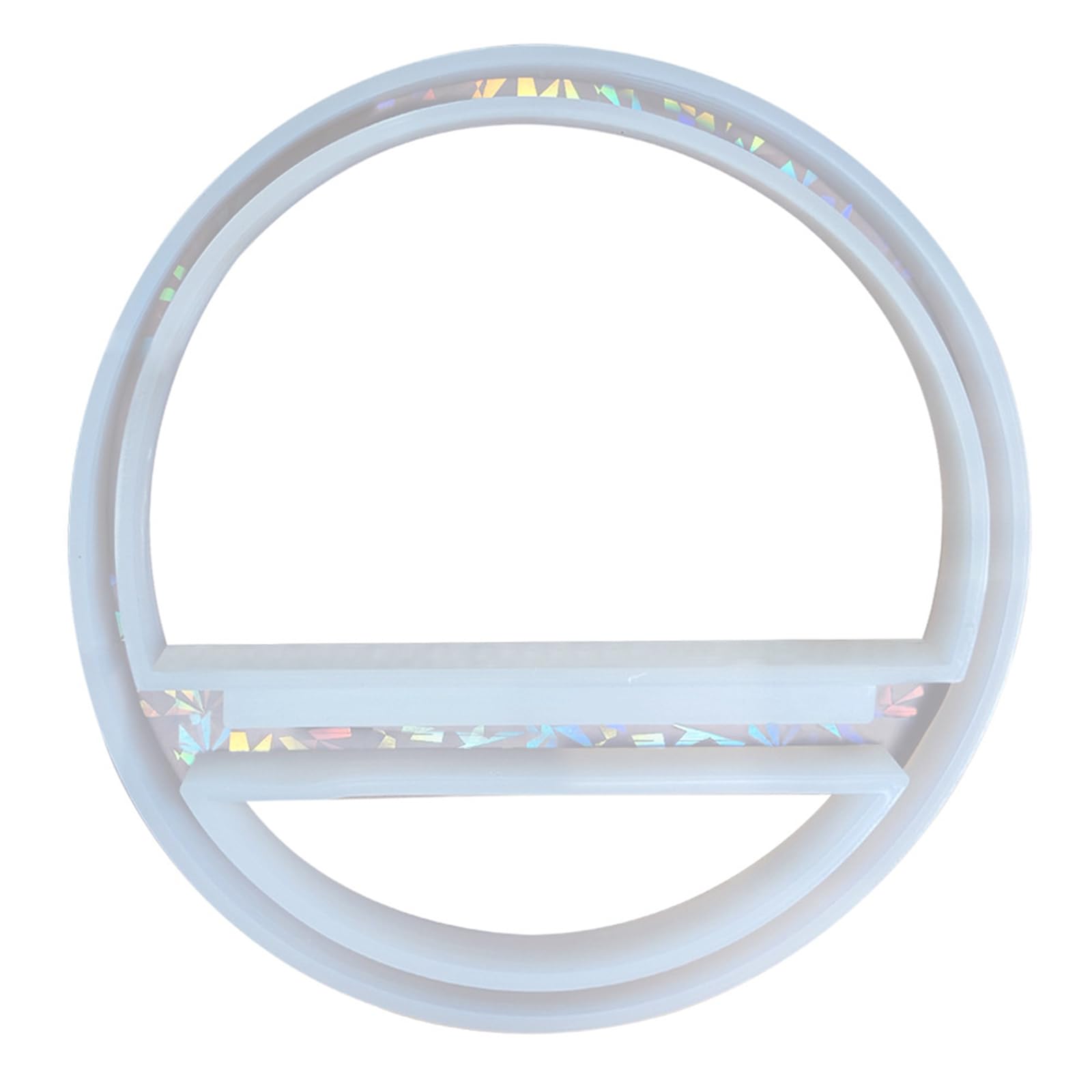 Moule rond silicone avec fente pour plaque déco sans perçage