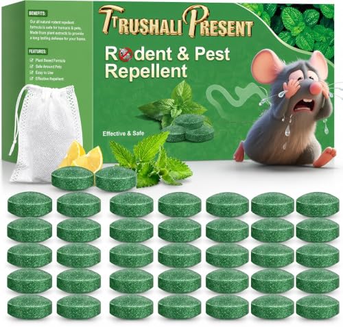 Rat Repellent Car Home Pack of 1 (10 Tablet) Repel Mice and Rats Protect Wires in Car, No Kill Only Repels Home Indoor Outdoor, Garden Patio Garage Rat Controller Pills to Keep Rodents Out of Car (1) (1, 10 TABLET)