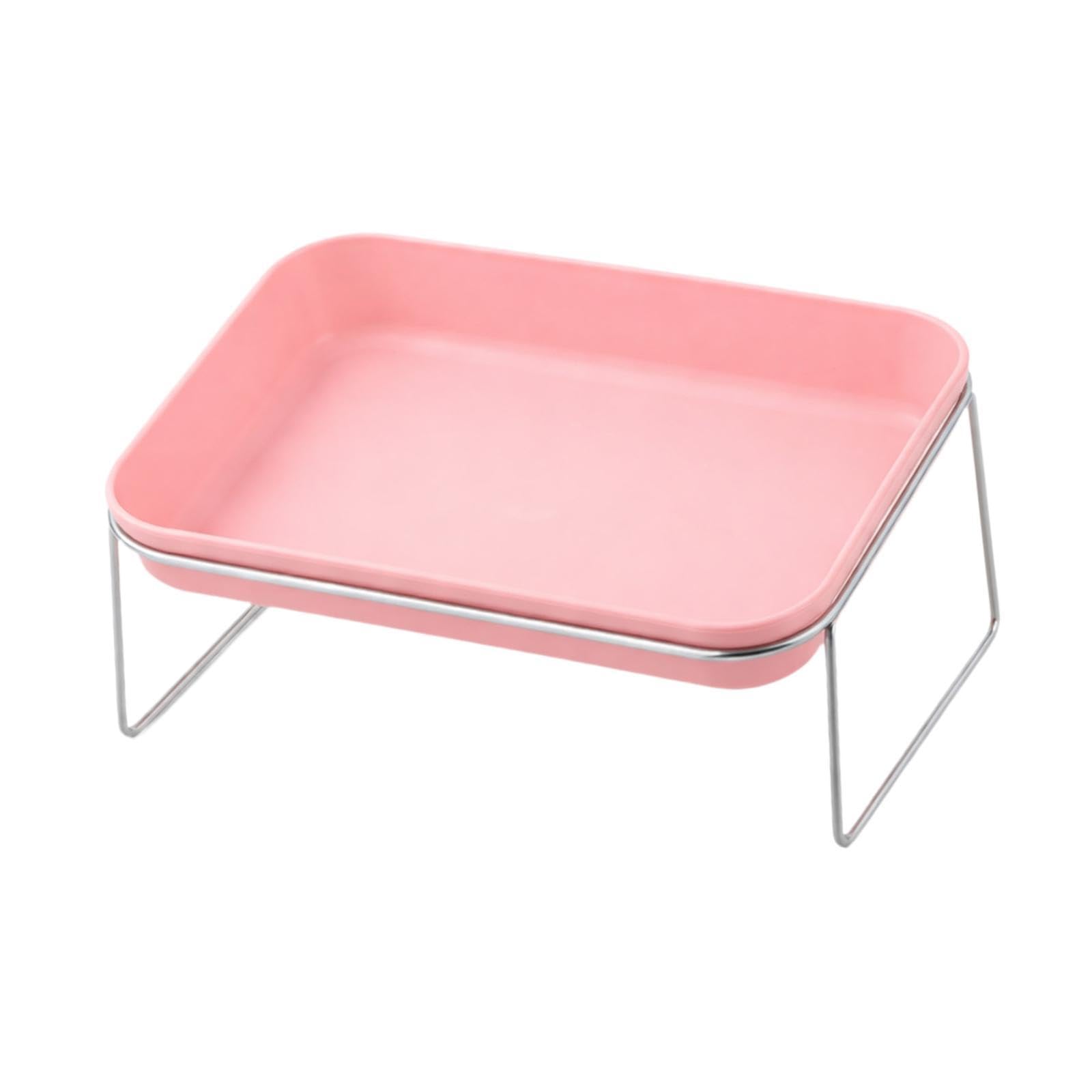 Baoblaze Bowl Pet Feeding Bowl with Stainless Steel Stand Elevated Pet Feeder l for Puppy Kitten, Pink
