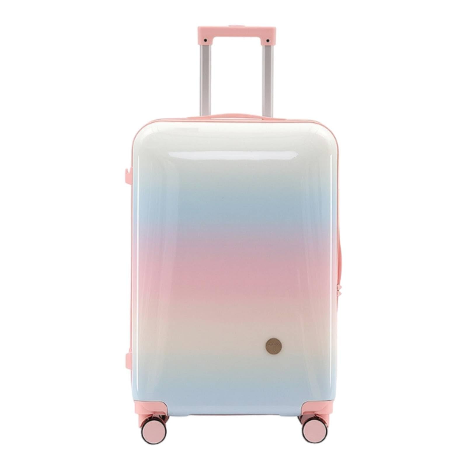 Valigia da Viaggio Donna Trolley Rigido Bagaglio con Ruote Multidirezionali Maniglia Superiore Comoda Serratura, Array, Gradiante Arcobaleno, 20 Pollici
