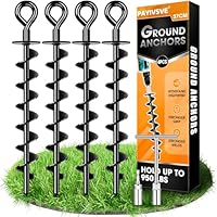 Bodenanker Erdanker Heavy Duty - Robuste Erdanker 4 Set- Voll&Breit Schraube Trampolin Erdanker Trampolin Set zur Befestigung von Trampolin, Baldachin, Schaukel etc