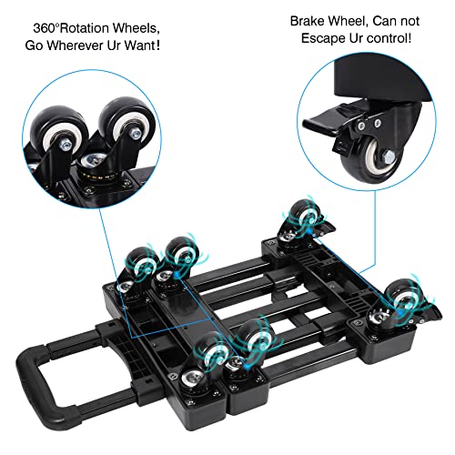 Carretilla plegable resistente 500 lbs con seis ruedas giratorias miniatura 5