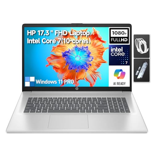 HP 17C`m[gp\R, 17.3C` FHD IPS rWlXm[gp\RPC, Intel Core 7 (> i7-1355U), Windows 11 Pro, 64GB RAM 512GB SSD, 10L[io[pbh, Wi-F