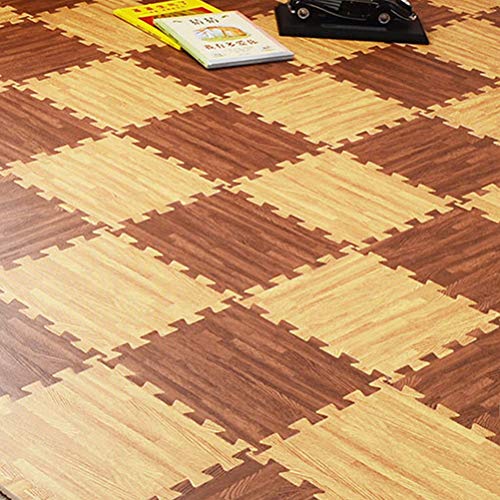 LIOOBO Tapete de piso de espuma de grão de madeira de 30 cm para academia infantil