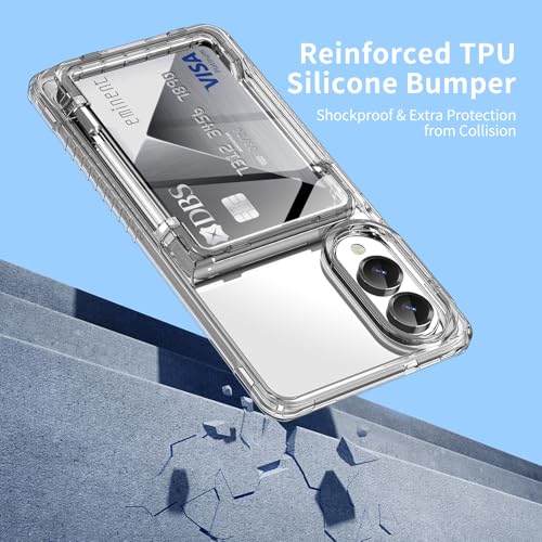 Coque transparente Samsung Galaxy S25 Edge avec porte-cartes