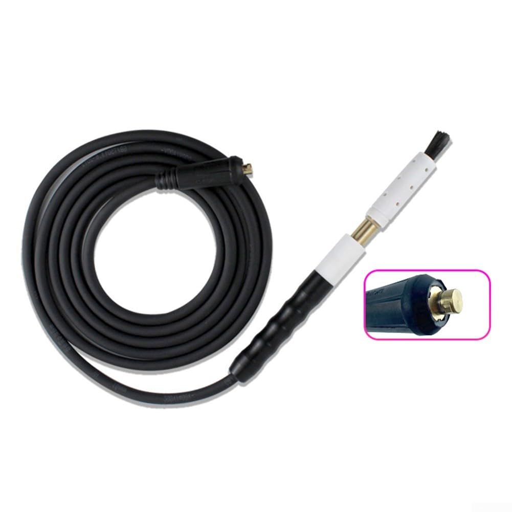 Limpiador de soldadura electroquímica industrial, removedor de cuentas de soldadura de mano para decapado de acero inoxidable con cabezal de cepillo conductor de repuesto y manguera de gas de 3 metros