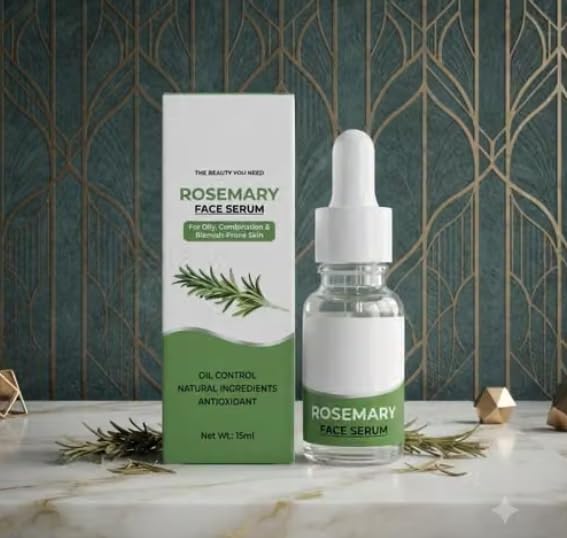 Rosemary Face Serum 15ml for Oily & Blemish-Prone Skin - Image 1