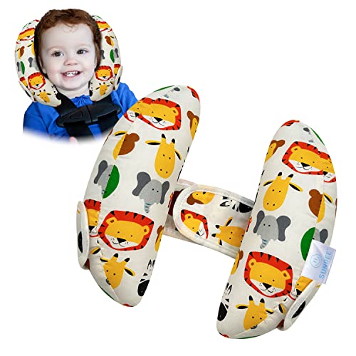 Image of DEEZOMO Baby Travel Headrest Cushion Head Neck Support - Banana U-Shape Toddler Headrest for Car Seat,Baby Adjustable Travel Headrest Head Protection