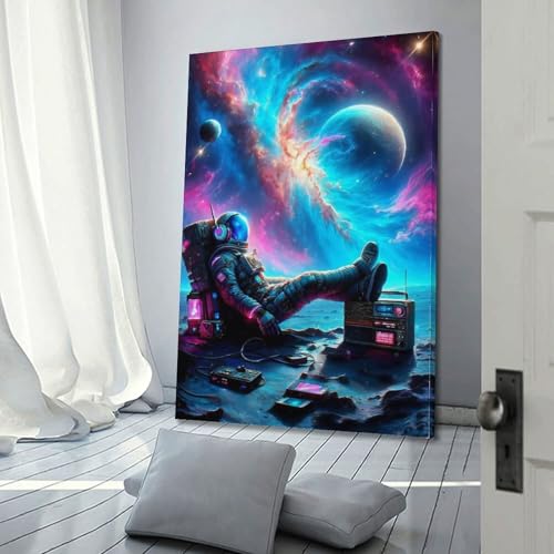 Poster astronaute serein 40x60cm : solution déco zen chambre à coucher - 3