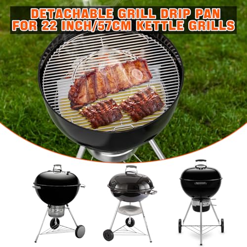 Bandeja de grasa Onlyfire de acero inoxidable con divisor premium paraWeber 22" 7